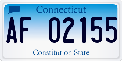 CT license plate AF02155