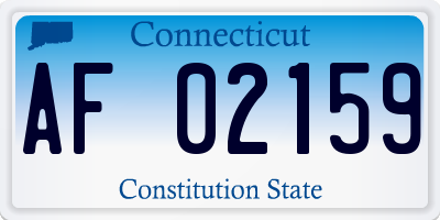 CT license plate AF02159