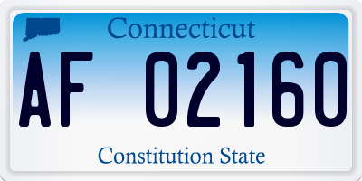 CT license plate AF02160
