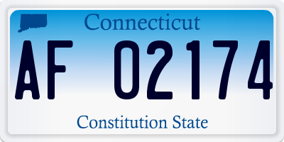 CT license plate AF02174