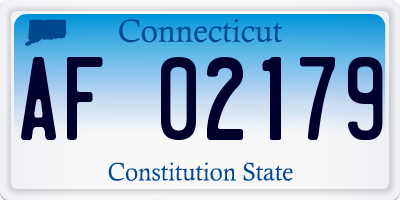 CT license plate AF02179