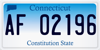 CT license plate AF02196
