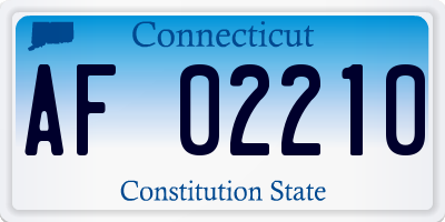 CT license plate AF02210