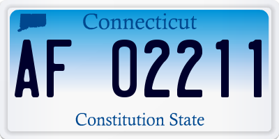 CT license plate AF02211