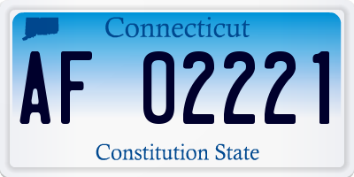 CT license plate AF02221