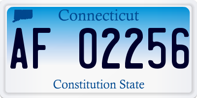 CT license plate AF02256