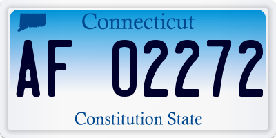 CT license plate AF02272