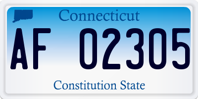 CT license plate AF02305