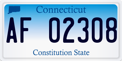 CT license plate AF02308