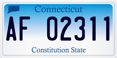 CT license plate AF02311