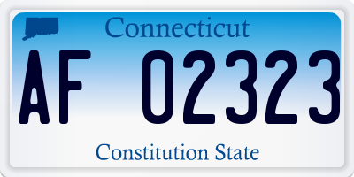 CT license plate AF02323