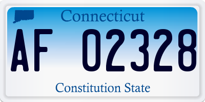 CT license plate AF02328