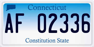 CT license plate AF02336