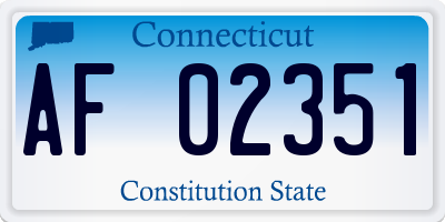 CT license plate AF02351