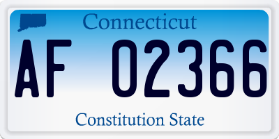 CT license plate AF02366