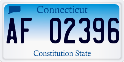 CT license plate AF02396