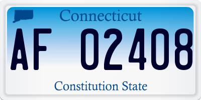 CT license plate AF02408