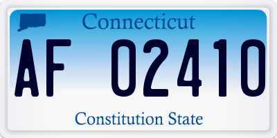 CT license plate AF02410