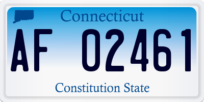 CT license plate AF02461