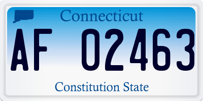 CT license plate AF02463