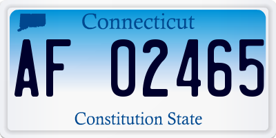 CT license plate AF02465