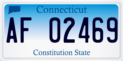 CT license plate AF02469