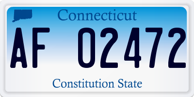 CT license plate AF02472