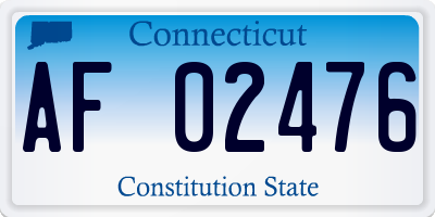 CT license plate AF02476