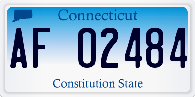 CT license plate AF02484