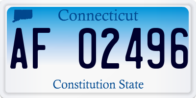 CT license plate AF02496