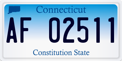 CT license plate AF02511