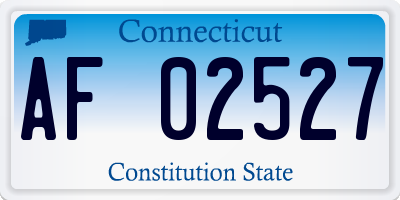 CT license plate AF02527
