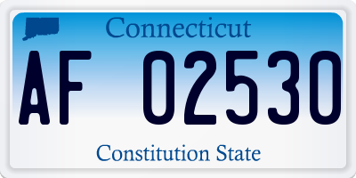 CT license plate AF02530