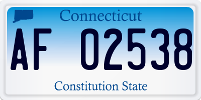 CT license plate AF02538