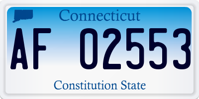 CT license plate AF02553