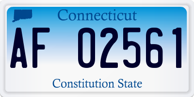 CT license plate AF02561
