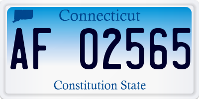 CT license plate AF02565