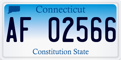 CT license plate AF02566