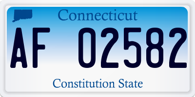 CT license plate AF02582