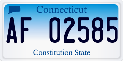 CT license plate AF02585