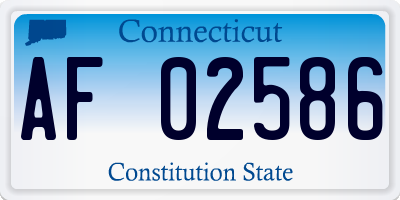 CT license plate AF02586