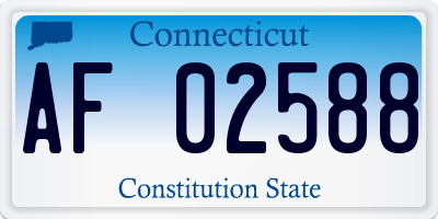 CT license plate AF02588