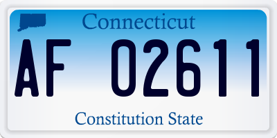 CT license plate AF02611