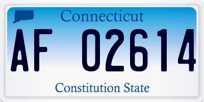 CT license plate AF02614