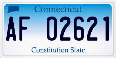 CT license plate AF02621