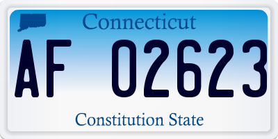 CT license plate AF02623