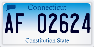 CT license plate AF02624