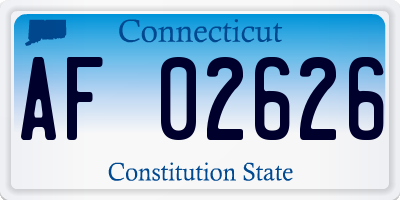 CT license plate AF02626