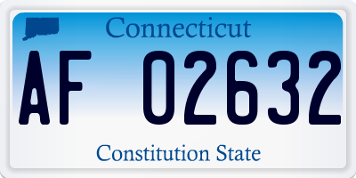 CT license plate AF02632