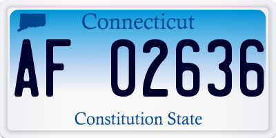 CT license plate AF02636